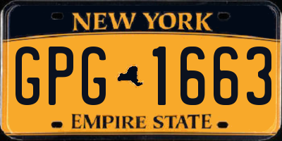 NY license plate GPG1663