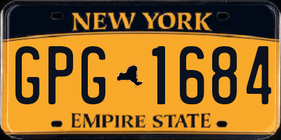 NY license plate GPG1684