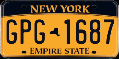 NY license plate GPG1687