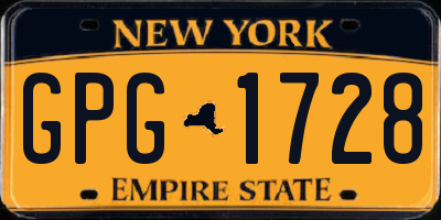 NY license plate GPG1728