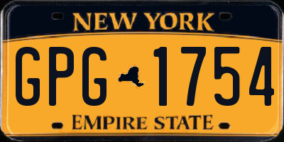 NY license plate GPG1754