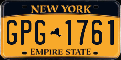 NY license plate GPG1761