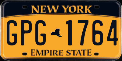 NY license plate GPG1764