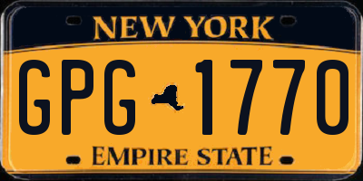 NY license plate GPG1770