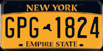 NY license plate GPG1824