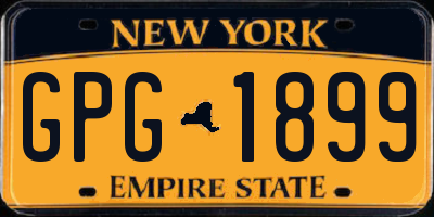 NY license plate GPG1899
