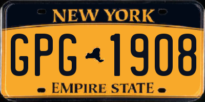 NY license plate GPG1908