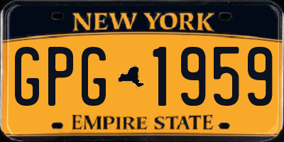 NY license plate GPG1959