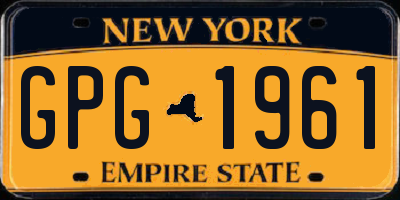 NY license plate GPG1961