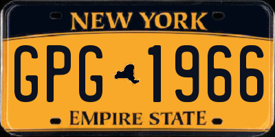 NY license plate GPG1966