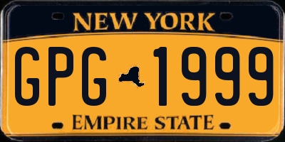 NY license plate GPG1999
