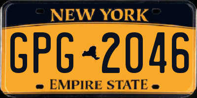 NY license plate GPG2046
