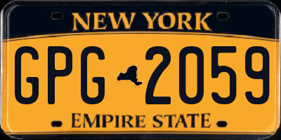 NY license plate GPG2059