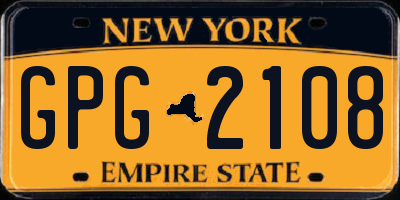 NY license plate GPG2108