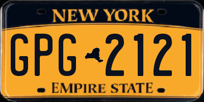 NY license plate GPG2121