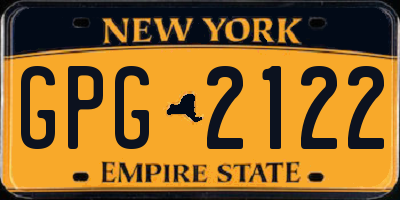 NY license plate GPG2122