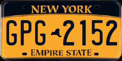 NY license plate GPG2152