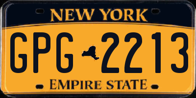 NY license plate GPG2213