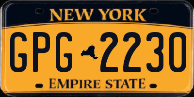 NY license plate GPG2230
