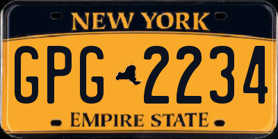 NY license plate GPG2234