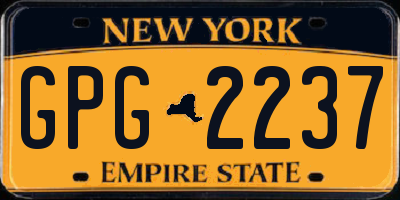 NY license plate GPG2237