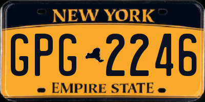 NY license plate GPG2246