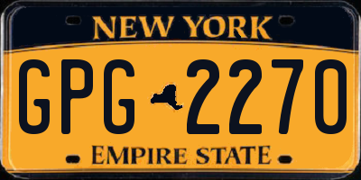 NY license plate GPG2270