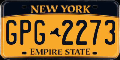 NY license plate GPG2273