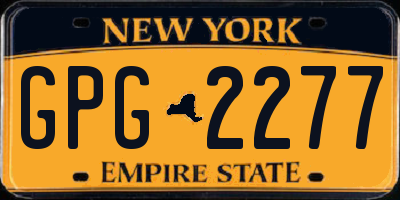NY license plate GPG2277