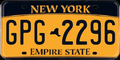 NY license plate GPG2296