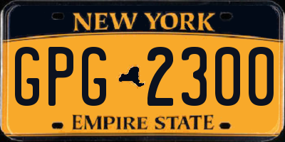 NY license plate GPG2300