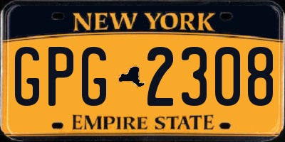 NY license plate GPG2308
