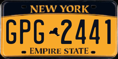 NY license plate GPG2441