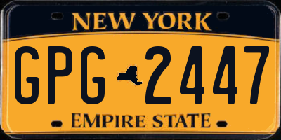 NY license plate GPG2447