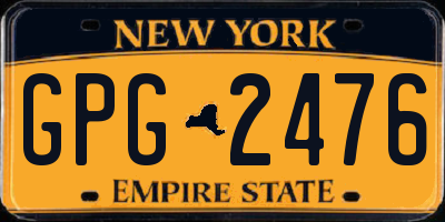 NY license plate GPG2476