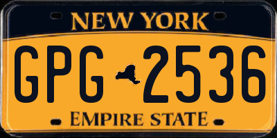 NY license plate GPG2536