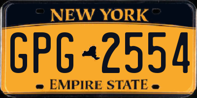 NY license plate GPG2554