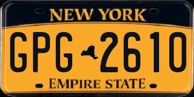 NY license plate GPG2610