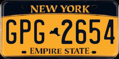 NY license plate GPG2654