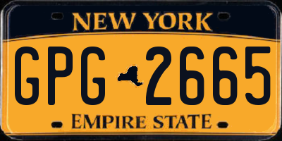 NY license plate GPG2665