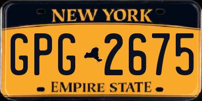 NY license plate GPG2675
