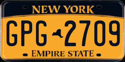 NY license plate GPG2709