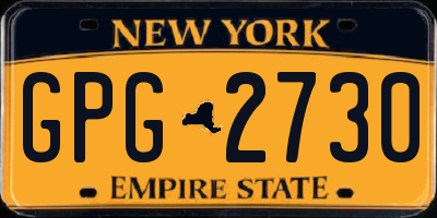 NY license plate GPG2730