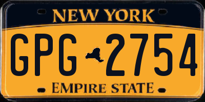 NY license plate GPG2754