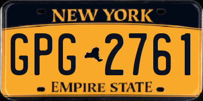 NY license plate GPG2761