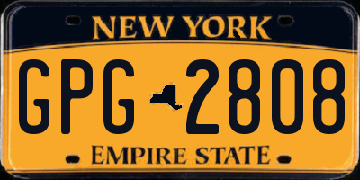 NY license plate GPG2808