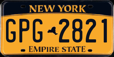 NY license plate GPG2821