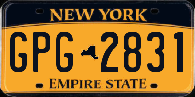 NY license plate GPG2831