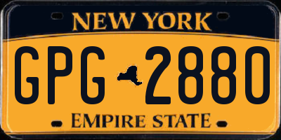 NY license plate GPG2880