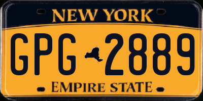 NY license plate GPG2889
